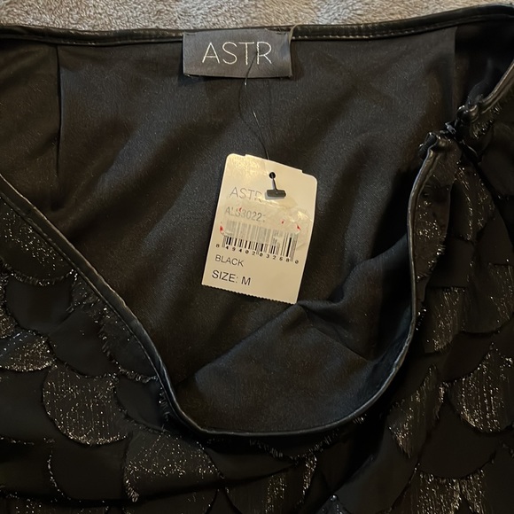 ASTR Black fringe Mini Skirt - Picture 3 of 6